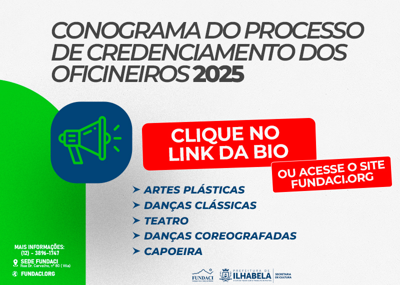 Conograma do Processo de Credenciamento dos Oficineiros 2025 Fundação